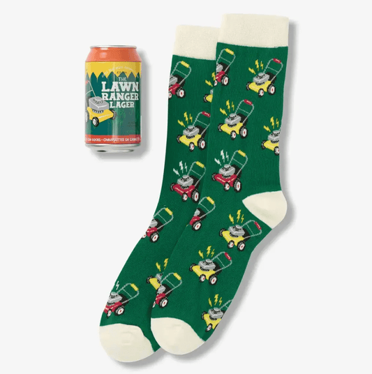 Men's Lawn Ranger Beer Can Socks - Veranda Cafe & Mercantile