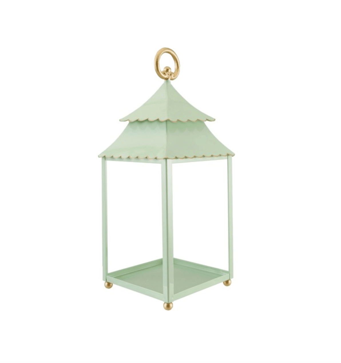 Metal Scalloped Lantern - Veranda Cafe & Mercantile