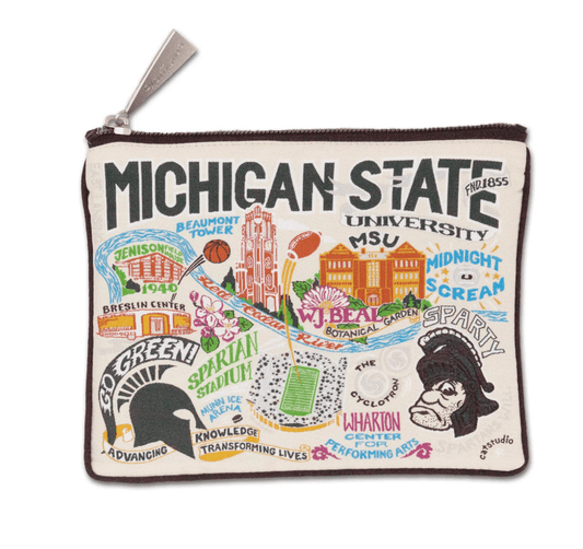 Michigan State University Zip Pouch - Veranda Cafe & Mercantile