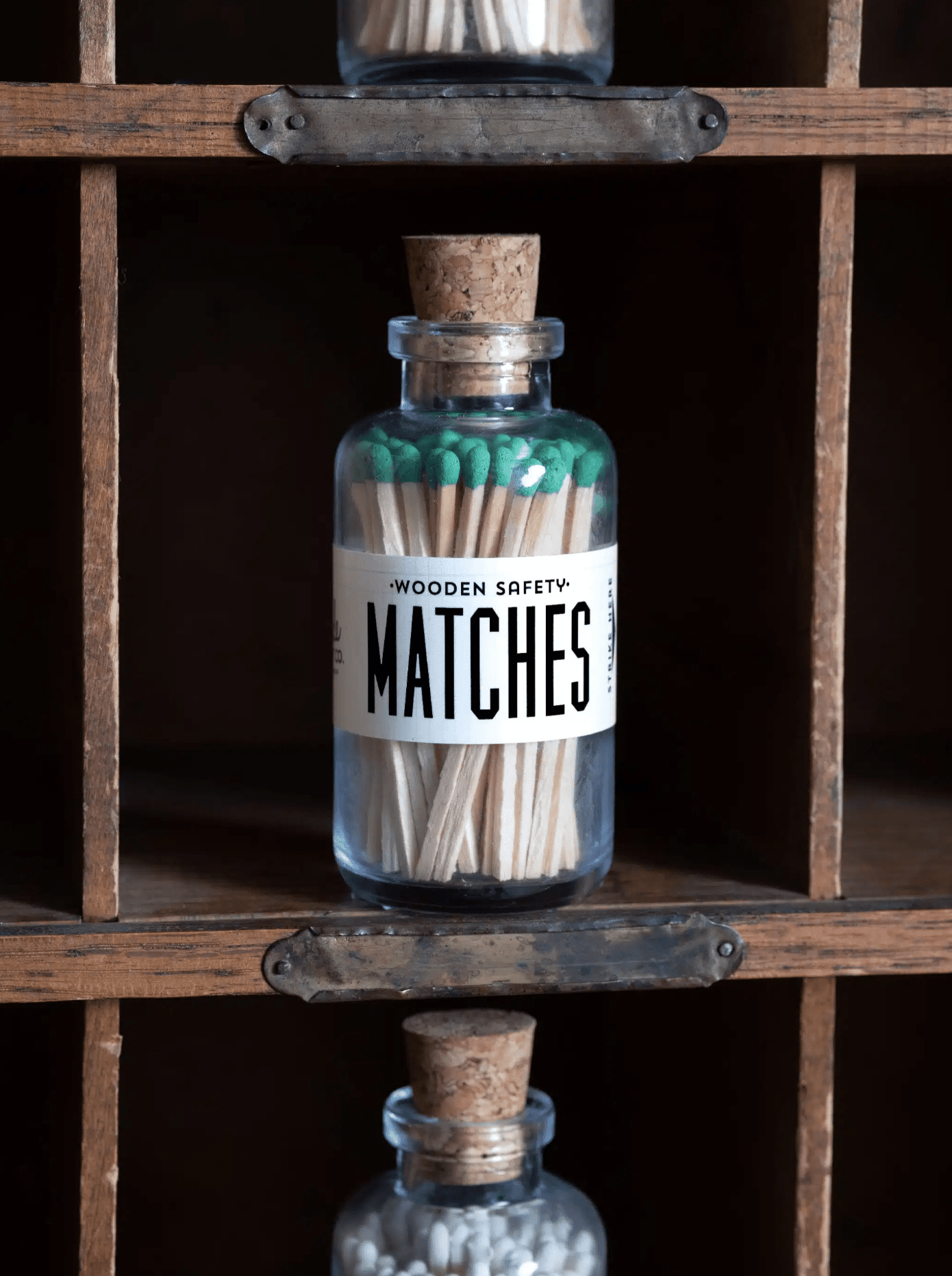 Mini Apothecary Vintage Green Matches - Veranda Cafe & Mercantile
