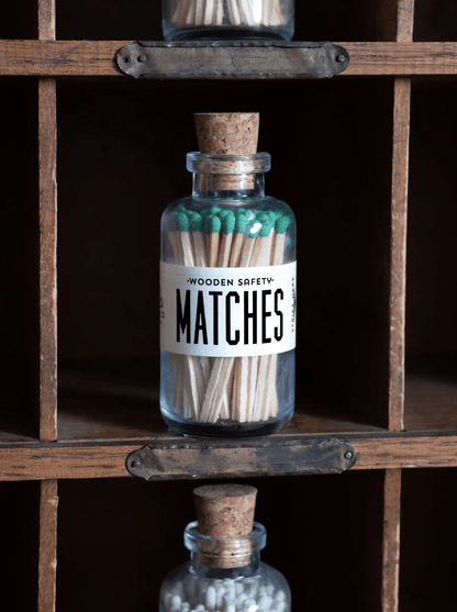 Mini Apothecary Vintage Green Matches - Veranda Cafe & Mercantile