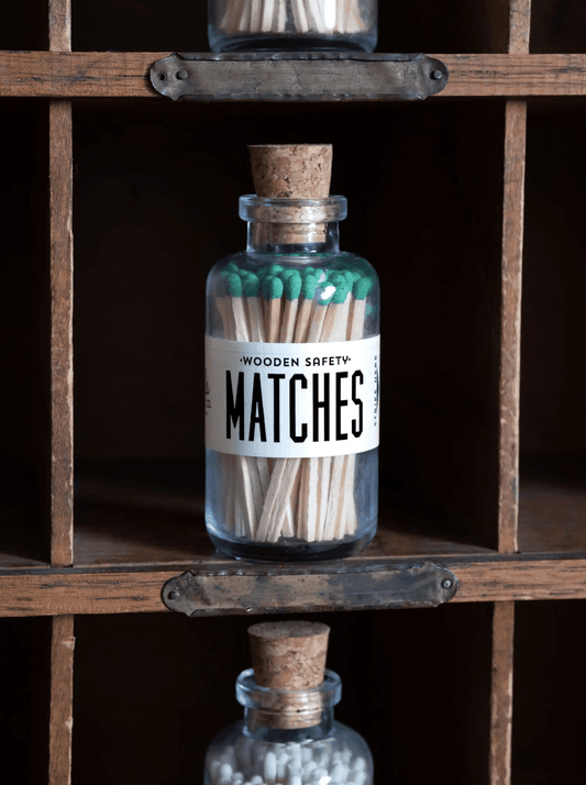 Mini Apothecary Vintage Green Matches - Veranda Cafe & Mercantile