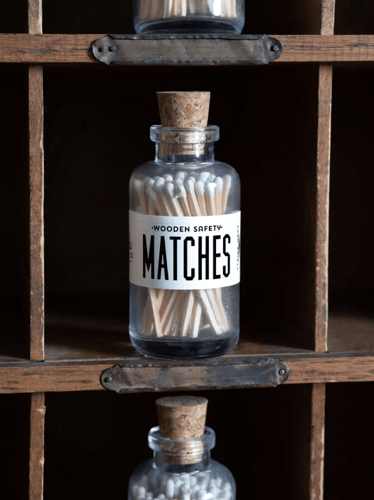 Mini Apothecary Vintage White Matches - Veranda Cafe & Mercantile