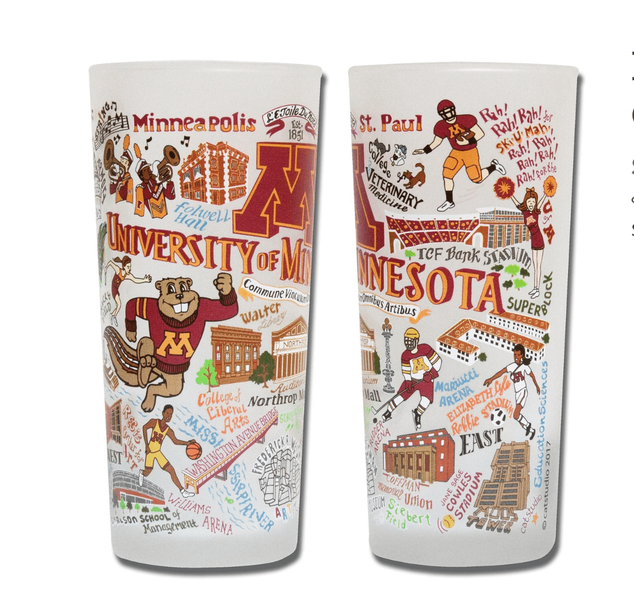 Minnesota, University Drinking Glass Set - Veranda Cafe & Mercantile