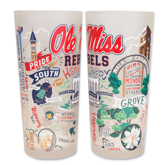 Mississippi, University of (Ole Miss) Drinking Glass Set - Veranda Cafe & Mercantile