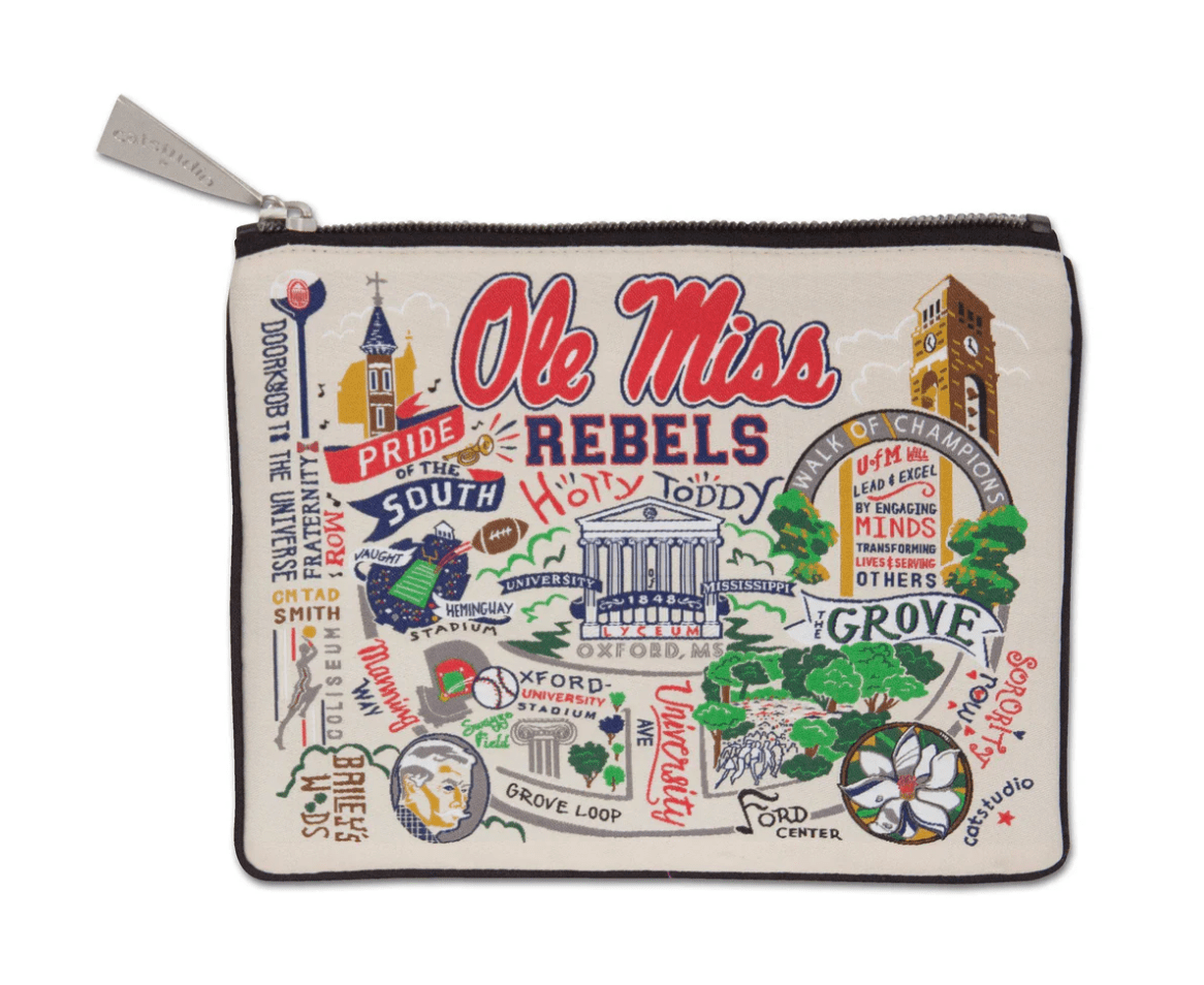 Mississippi, University of (Ole Miss) Zip Pouch - Veranda Cafe & Mercantile