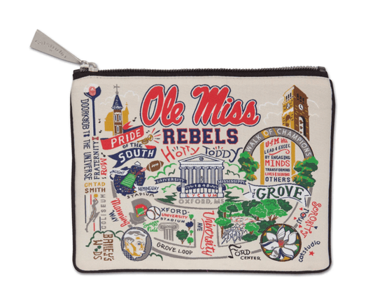 Mississippi, University of (Ole Miss) Zip Pouch - Veranda Cafe & Mercantile
