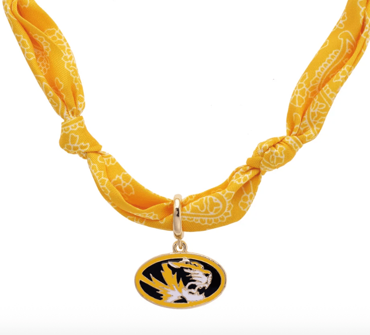 Missouri Tigers Logo Bandana Scarf Necklace - Veranda Cafe & Mercantile