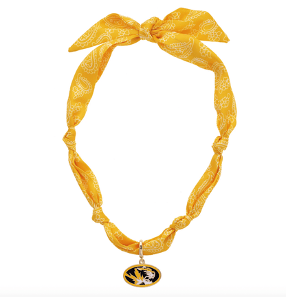 Missouri Tigers Logo Bandana Scarf Necklace - Veranda Cafe & Mercantile