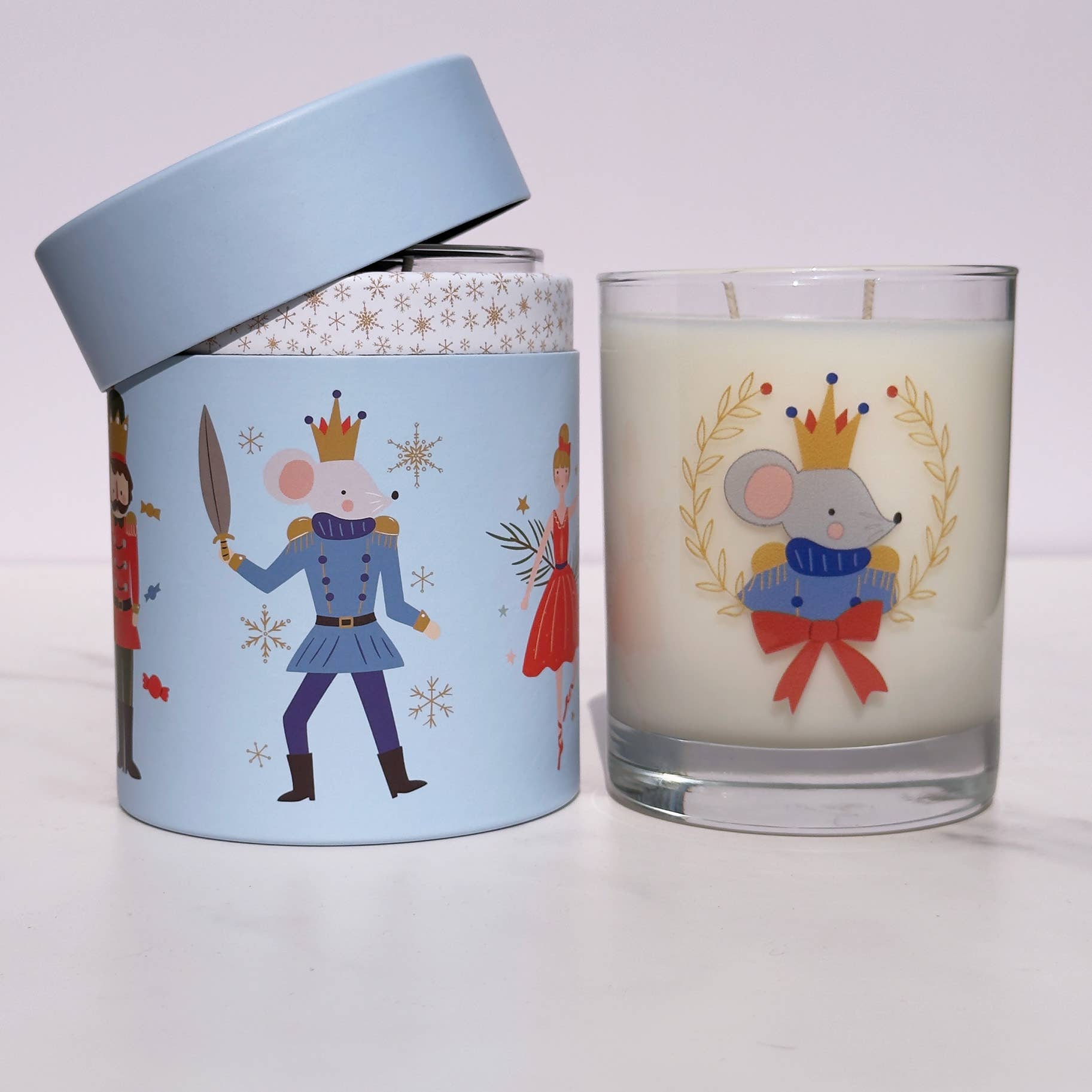 Mouse King 11oz Soy Holiday Candle - Peppermint Marshmallow - Veranda Cafe & Mercantile
