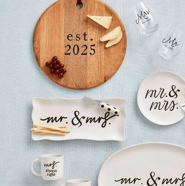 Mr. & Mrs. Hostess Tray Set - Veranda Cafe & Mercantile