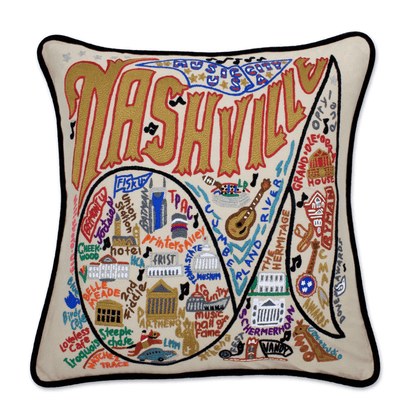 Nashville Hand - Embroidered Pillow - Veranda Cafe & Mercantile