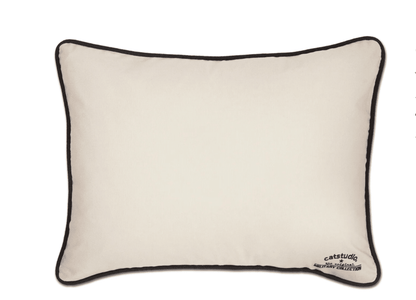 Navy Embroidered Pillow - Veranda Cafe & Mercantile