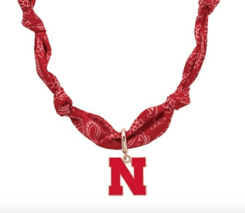 Nebraska Cornhuskers Logo Bandana Scarf Necklace - Veranda Cafe & Mercantile