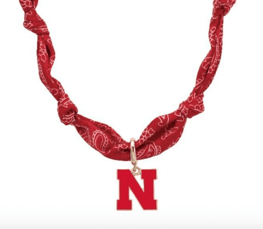 Nebraska Cornhuskers Logo Bandana Scarf Necklace - Veranda Cafe & Mercantile