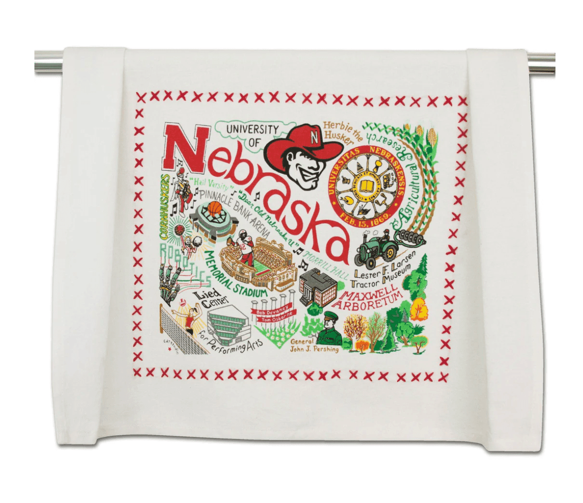 Nebraska, University of Dish Towel - Veranda Cafe & Mercantile