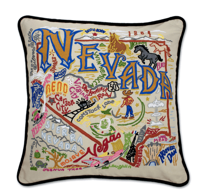 Nevada Hand - Embroidered Pillow - Veranda Cafe & Mercantile