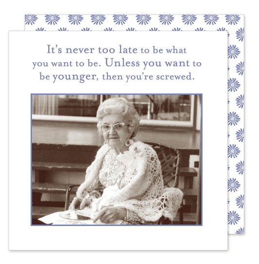 Never Too Late Beverage Napkins - Veranda Cafe & Mercantile