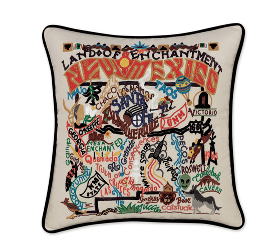 New Mexico Hand - Embroidered Pillow - Veranda Cafe & Mercantile
