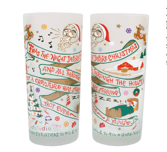 Night Before Christmas Drinking Glass Set - Veranda Cafe & Mercantile