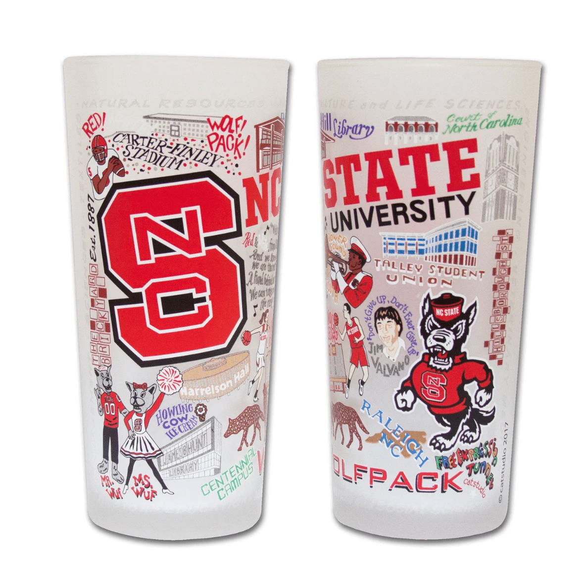 North Carolina State University Drinking Glass Set - Veranda Cafe & Mercantile