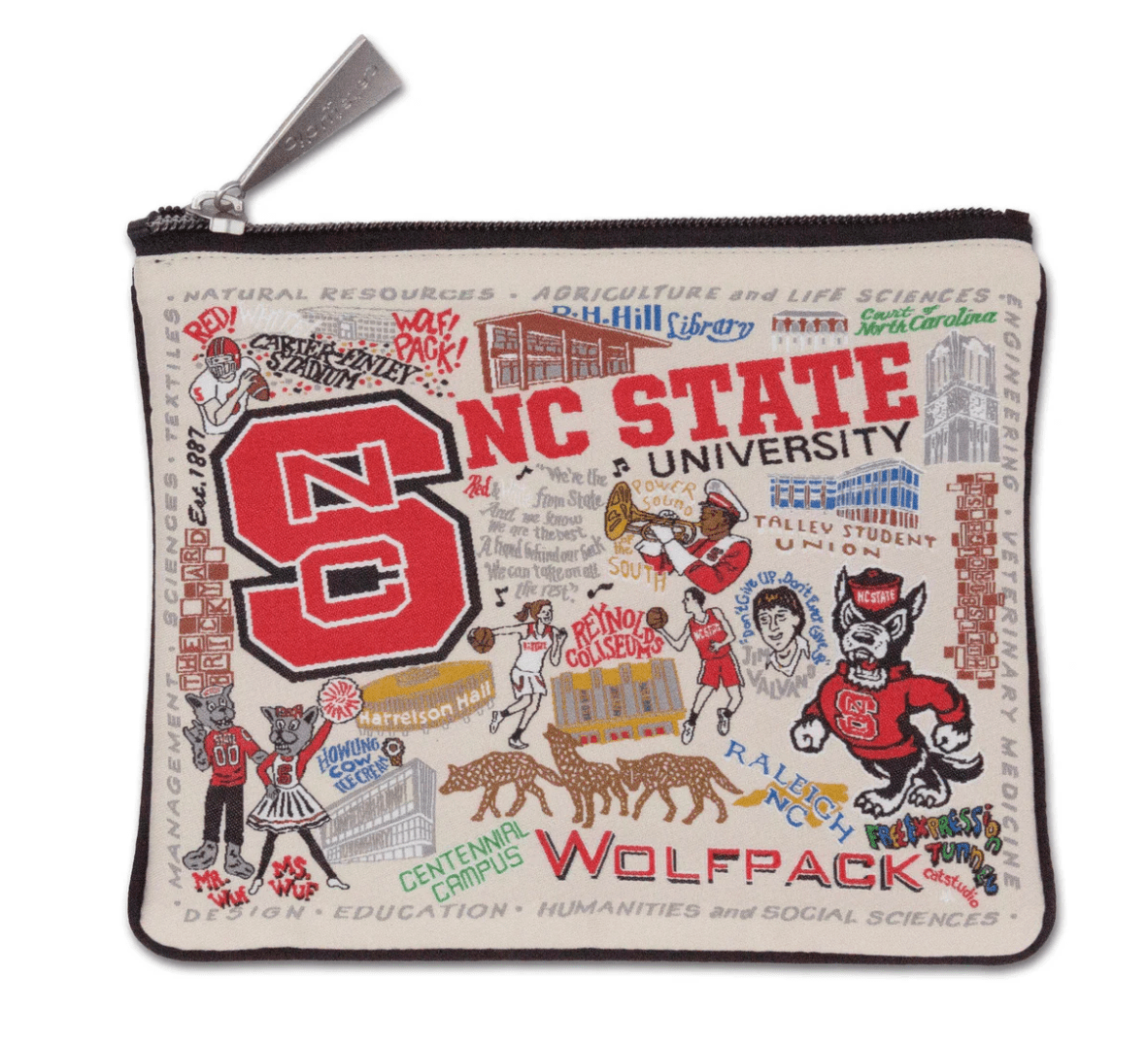 North Carolina State University Zip Pouch - Veranda Cafe & Mercantile