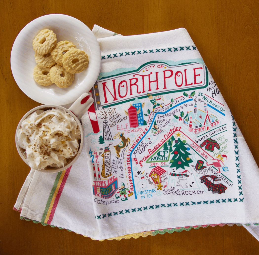 North Pole City Dish Towel - Veranda Cafe & Mercantile