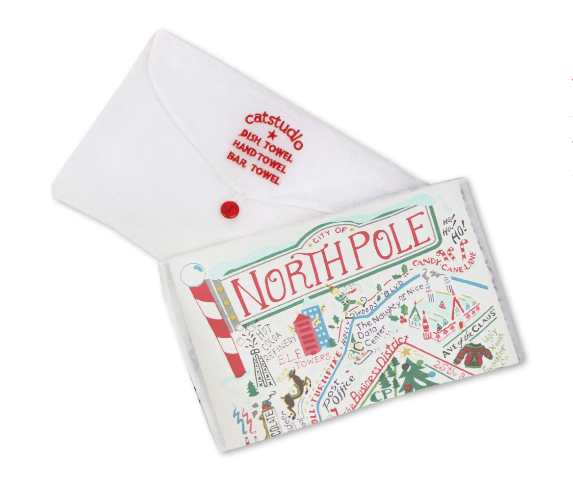 North Pole City Dish Towel - Veranda Cafe & Mercantile