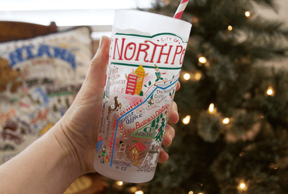 North Pole City Drinking Glass Set - Veranda Cafe & Mercantile
