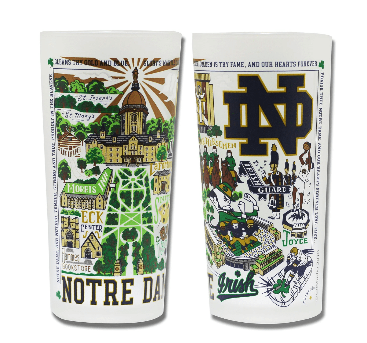 Notre Dame, University of Drinking Glass Set - Veranda Cafe & Mercantile