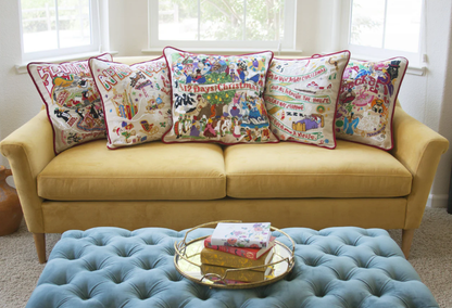 Nutcracker Hand - Embroidered Pillow - Veranda Cafe & Mercantile