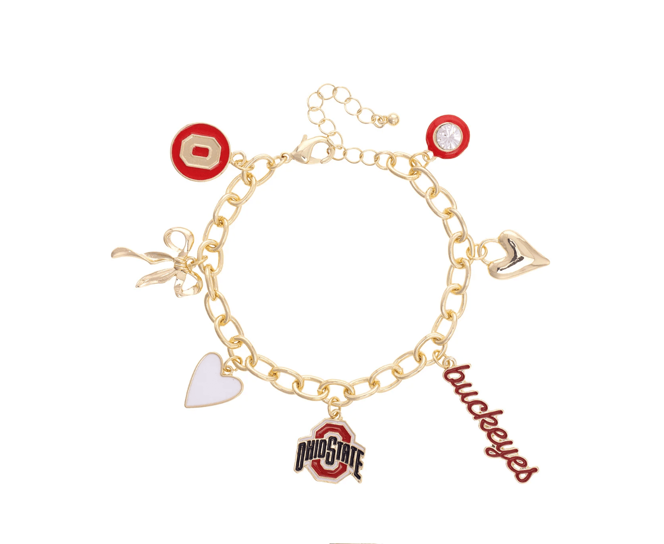 Ohio State Buckeyes Enamel Icons Charm Bracelet - Veranda Cafe & Mercantile