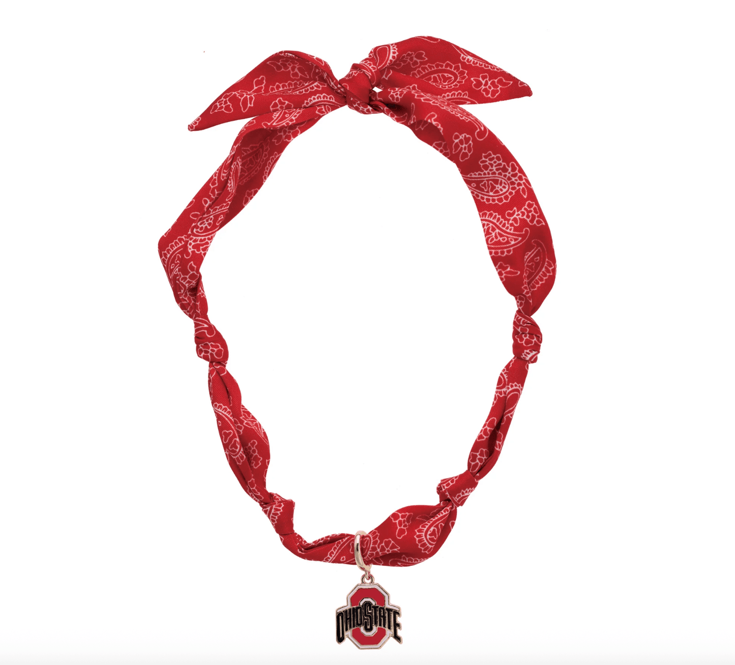Ohio State Buckeyes Logo Bandana Scarf Necklace - Veranda Cafe & Mercantile
