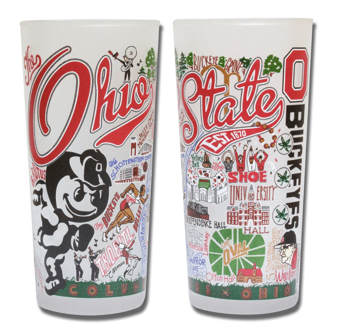 Ohio State University Drinking Glass Set - Veranda Cafe & Mercantile