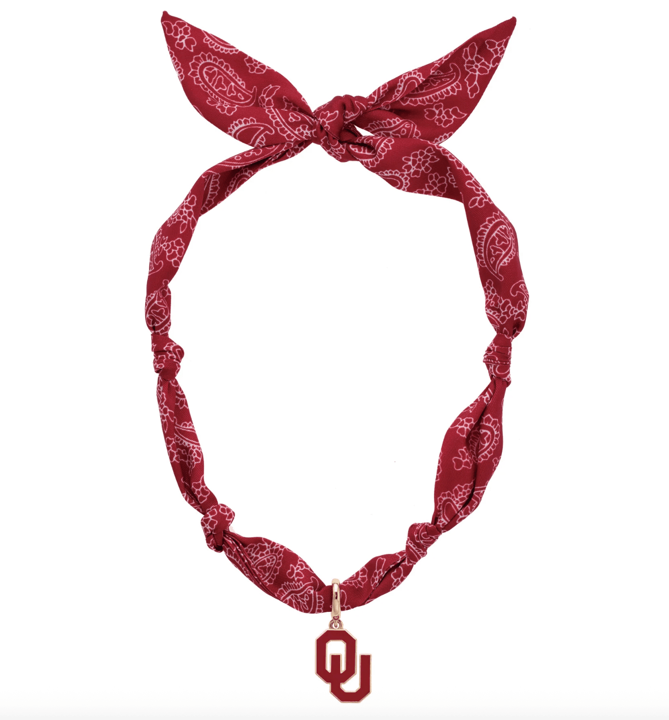 Oklahoma Sooners Logo Bandana Scarf Necklace - Veranda Cafe & Mercantile