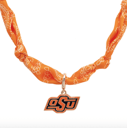 Oklahoma State Cowboys Logo Bandana Scarf Necklace - Veranda Cafe & Mercantile