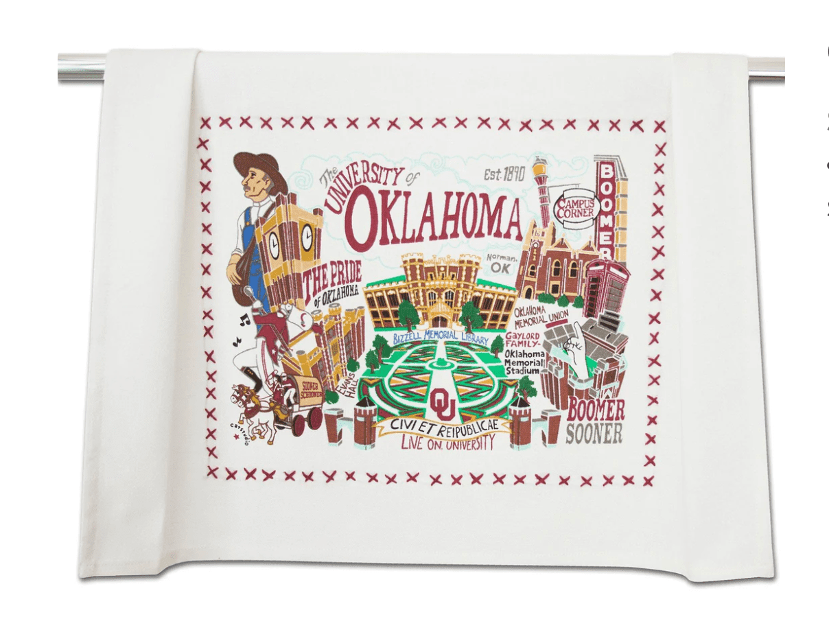 Oklahoma, University of Dish Towel - Veranda Cafe & Mercantile