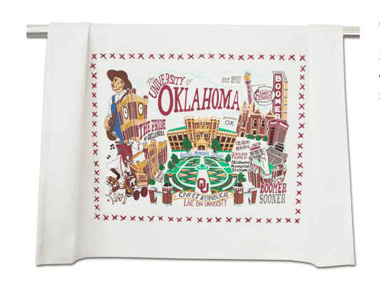 Oklahoma, University of Dish Towel - Veranda Cafe & Mercantile
