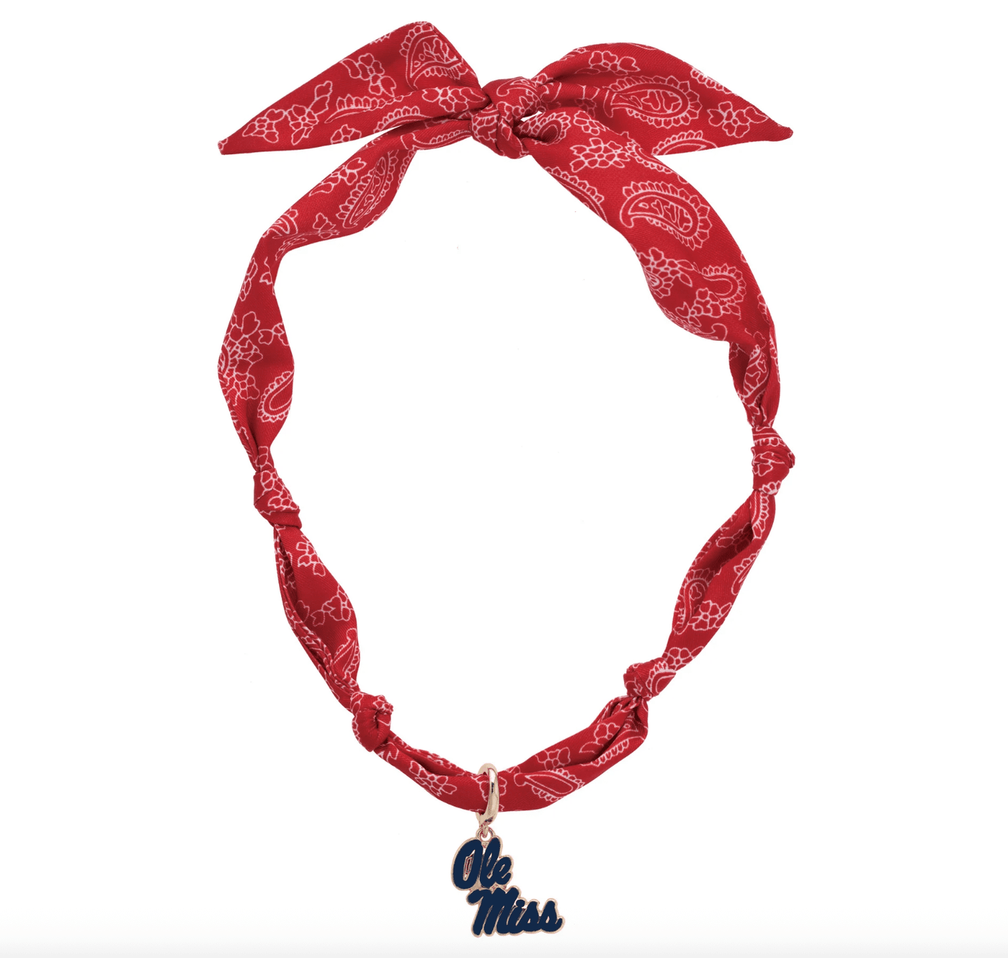 Ole Miss Rebels Logo Bandana Scarf Necklace - Veranda Cafe & Mercantile