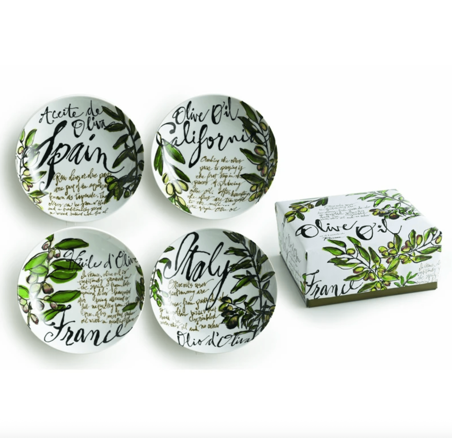 Olive Oil Pasta Bowls - Set of 4 - Veranda Cafe & Mercantile