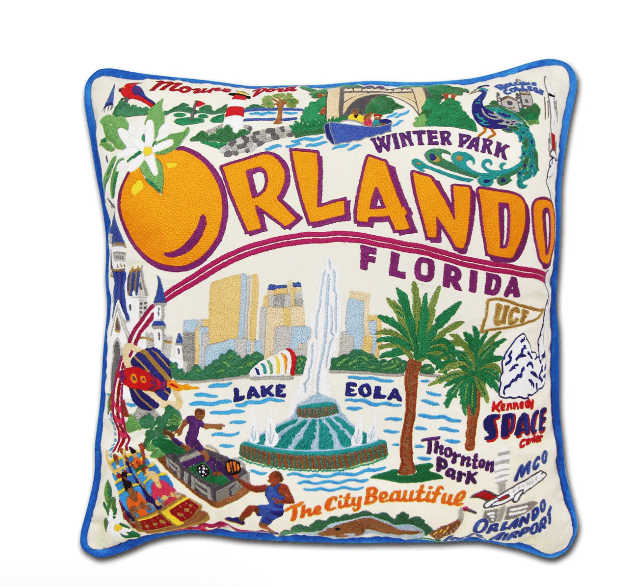 Orlando Hand - Embroidered Pillow - Veranda Cafe & Mercantile