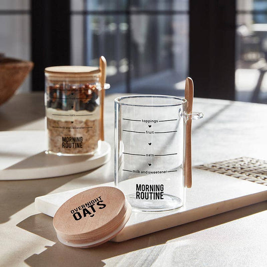 Overnight Oats Jar + Spoon - Veranda Cafe & Mercantile