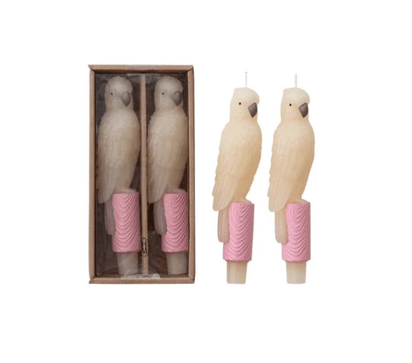 Parrot Taper Candles - Set of 2 - Veranda Cafe & Mercantile