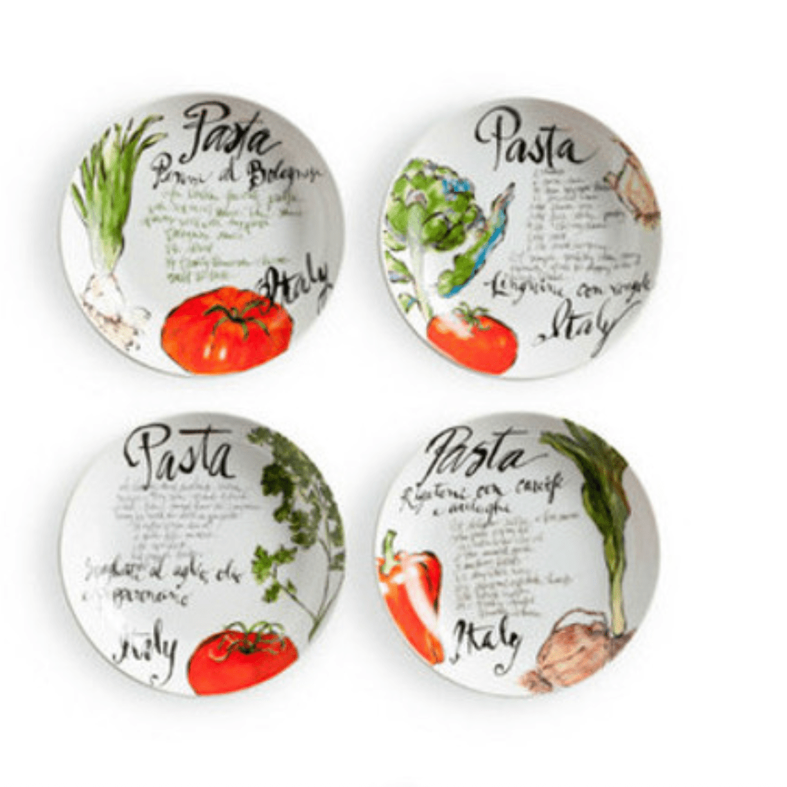 Pasta Italiana Dipping Dish - Set of 4 - Veranda Cafe & Mercantile