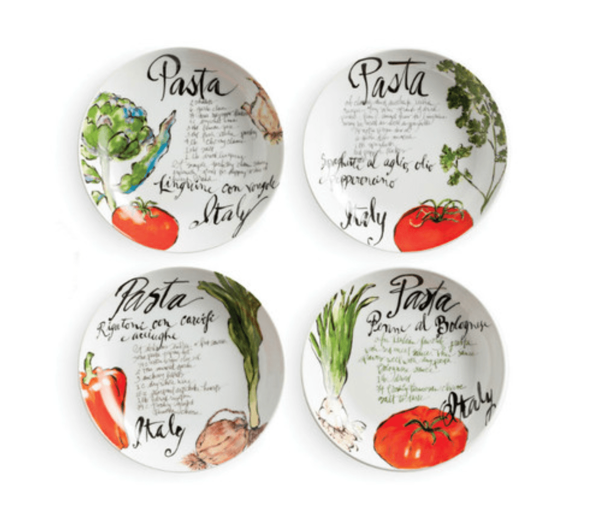 Pasta Italiana Pasta Bowls - Set of 4 - Veranda Cafe & Mercantile