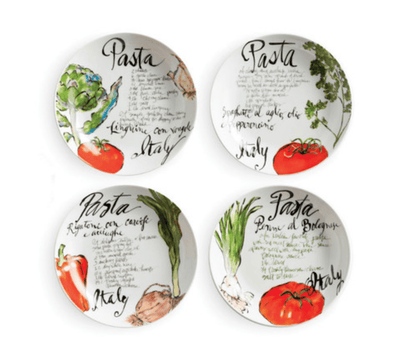 Pasta Italiana Pasta Bowls - Set of 4 - Veranda Cafe & Mercantile