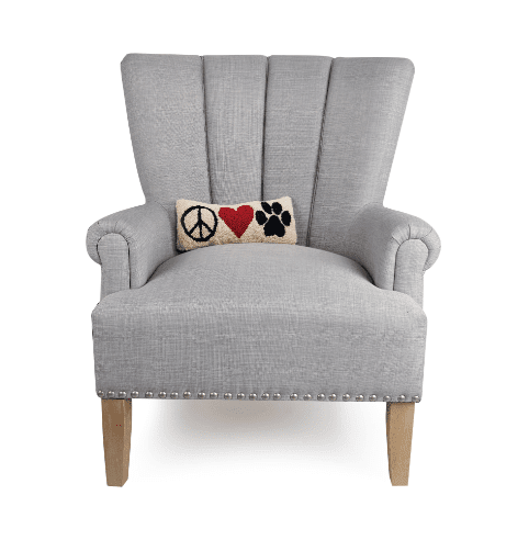 Peace Heart Paw Hook Pillow - Veranda Cafe & Mercantile