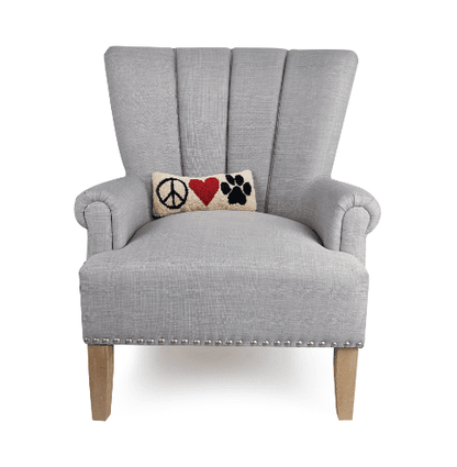 Peace Heart Paw Hook Pillow - Veranda Cafe & Mercantile