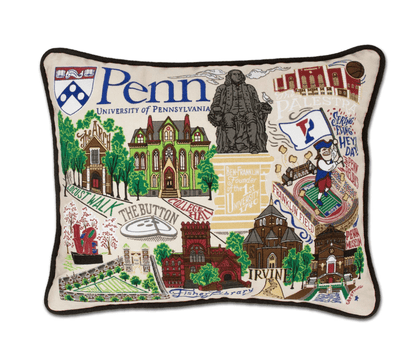 Pennsylvania, University of Embroidered Pillow - Veranda Cafe & Mercantile