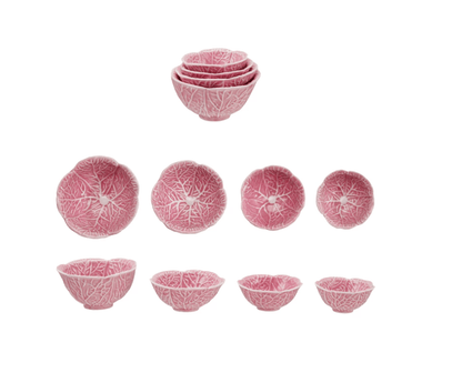 Pink Cabbage Prep Bowls - Set of 4 - Veranda Cafe & Mercantile